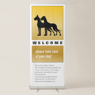 Storefront Welcome Entry Silhouette Banner