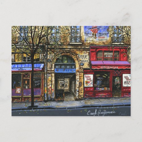 Storefronts in Paris  Mini Collectible Prints Postcard