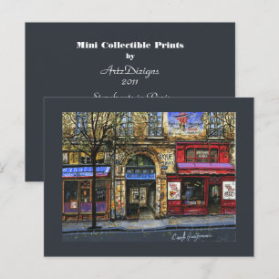 Storefronts in Paris  Mini Collectible Prints Postcard