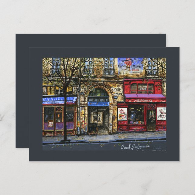 Storefronts in Paris  Mini Collectible Prints Postcard (Front/Back)