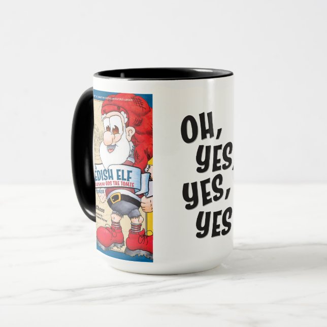 Stories of a Swedish Elf Mug - cover and stickers (Front Left)