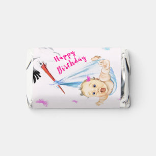 Stork and Baby Birthday Hershey's Miniatures