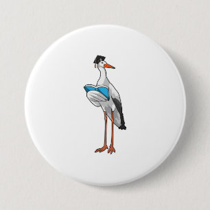 Stork as Teacher with Book Button