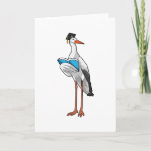 Stork as Teacher with Book Card