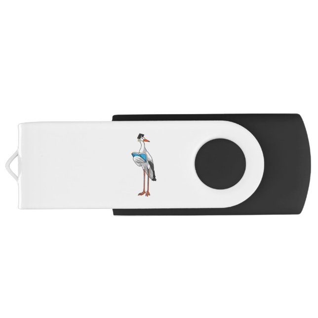 Stork as Teacher with Book Flash Drive (Back)