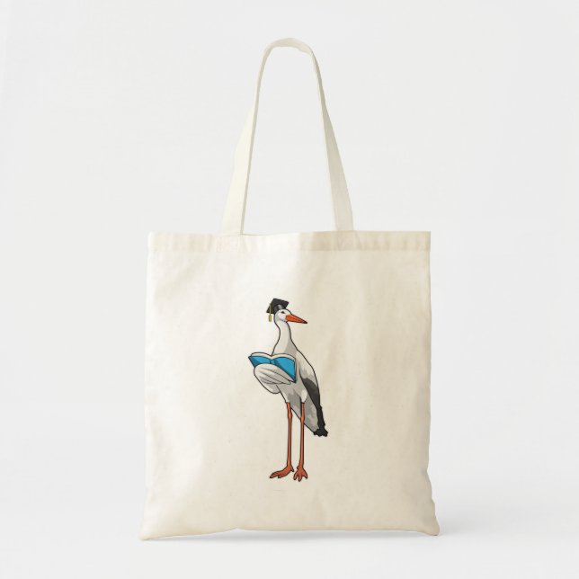Stork as Teacher with Book Tote Bag (Front)