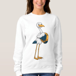 Stork at Bowling with Bowling ball Sweatshirt