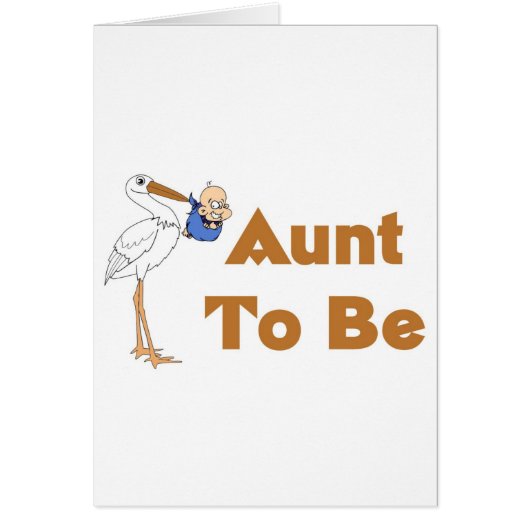 Stork Aunt To Be Cards (Front)
