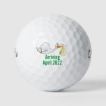 Stork Baby Announcement Golf Balls at Zazzle