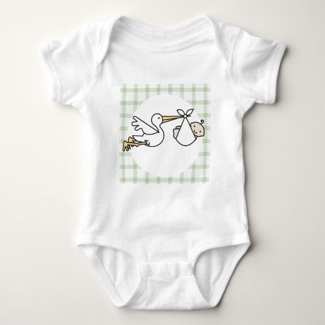Stork Baby Delivery Baby Bodysuit (Front)