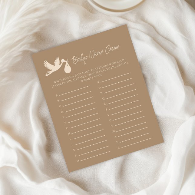 Stork Baby Delivery Gender Reveal Baby Name Game (Creator Uploaded)