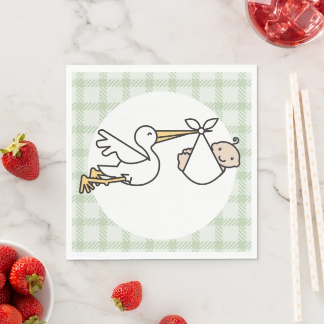 Stork Baby Delivery Napkins (Insitu)