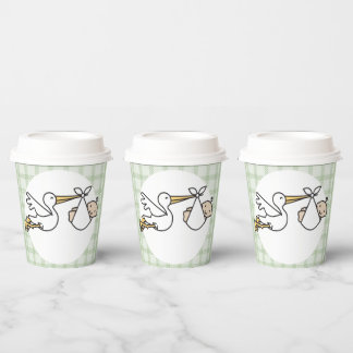Stork Baby Delivery Paper Cups