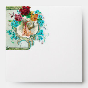 STORK BABY GIRL SHOWER 2 ENVELOPE