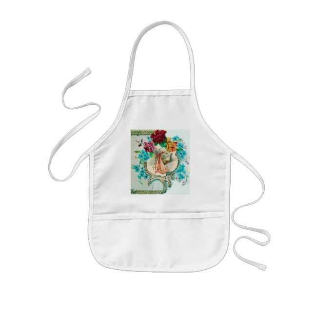 STORK BABY GiRL SHOWER Kids' Apron (Front)