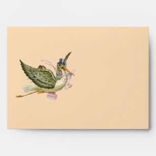 STORK BABY GIRL SHOWER , Pink Envelope