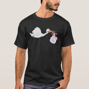 Stork Baby New Parent Midwife Mum Dad Fertility T-Shirt