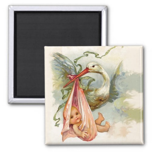 STORK BABY SHOWER 2 MAGNET