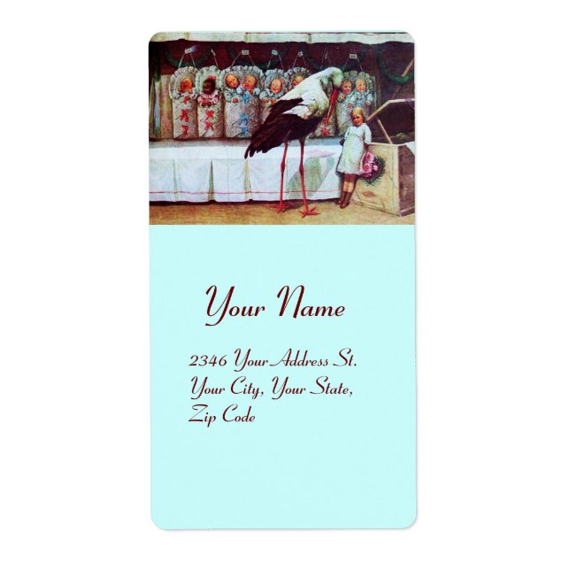 STORK BABY SHOWER 3 LABEL (Front)