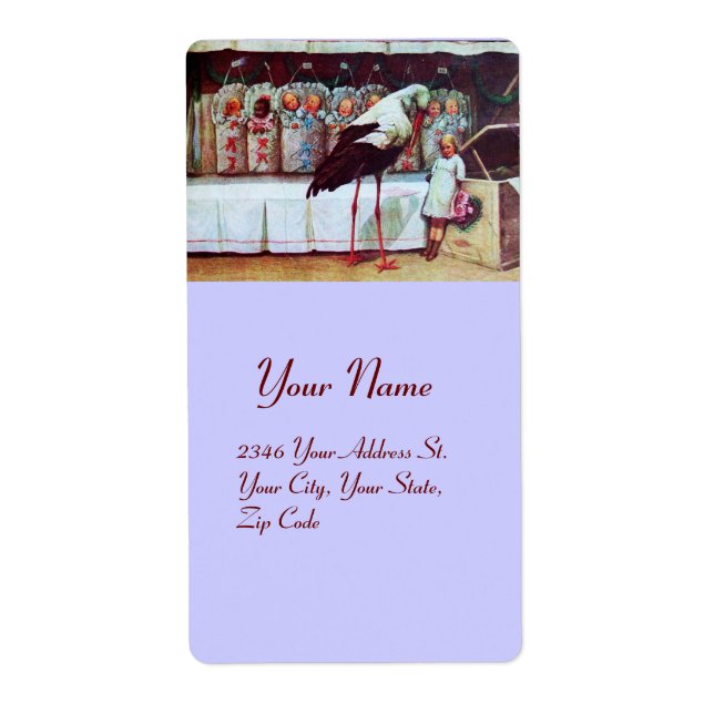 STORK BABY SHOWER 3 LABEL (Front)