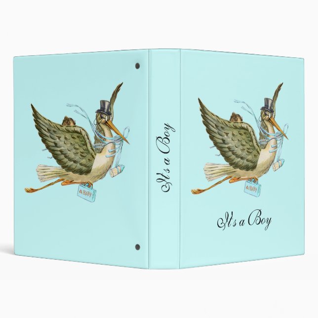 STORK BABY SHOWER ,blue Binder (Background)