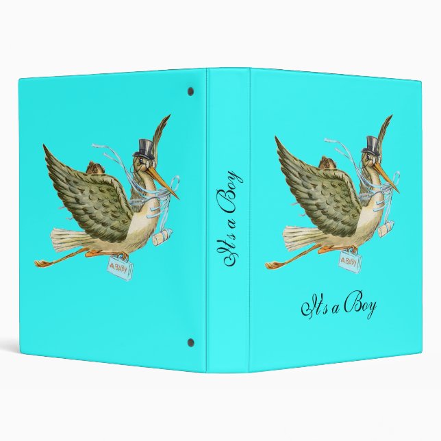 STORK BABY SHOWER ,blue Binder (Background)