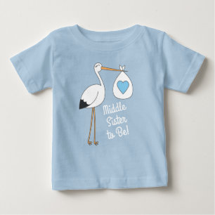 Stork Baby Shower Blue Boy T-Shirt