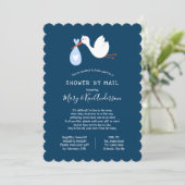 Stork Baby Shower by Mail Invitation (Standing Front)