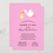 Stork Baby Shower by Mail Invitation (Front/Back)