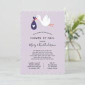 Stork Baby Shower by Mail Invitation (Standing Front)