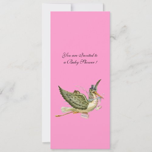 STORK BABY SHOWER INVITATION