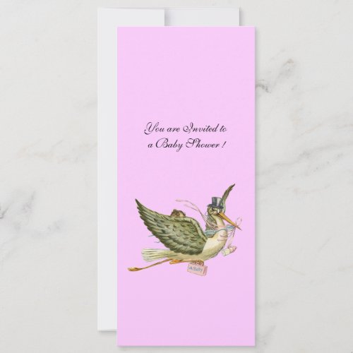 STORK BABY SHOWER INVITATION