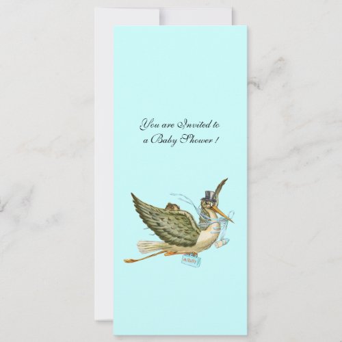 STORK BABY SHOWER INVITATION