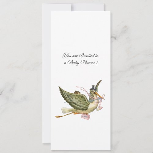 STORK BABY SHOWER INVITATION