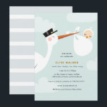 Stork Baby Shower Invitation with Clouds<br><div class="desc">Say hello to baby with our sweet,  on-trend baby shower invitations featuring lovely typography.  Celebrate the mother-to-be in style with one of our darling Baby Shower invitations,  available in a variety of colors and styles.</div>