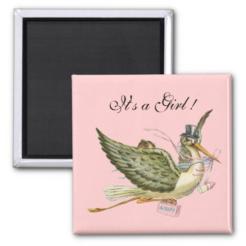 STORK BABY SHOWER MAGNET