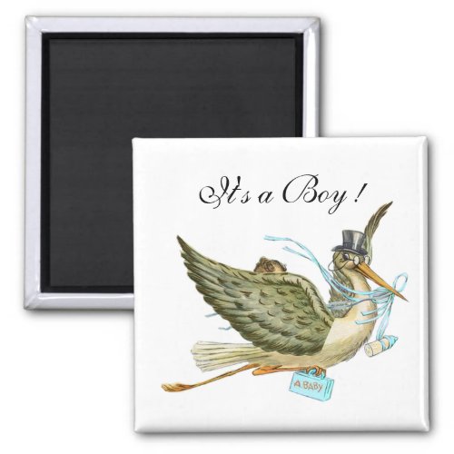 STORK BABY SHOWER MAGNET