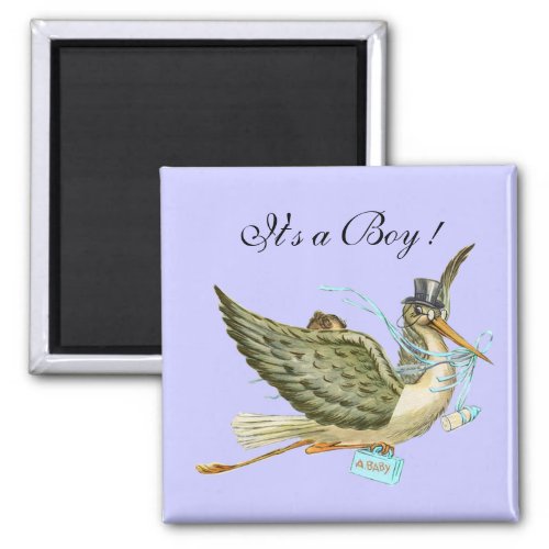 STORK BABY SHOWER MAGNET