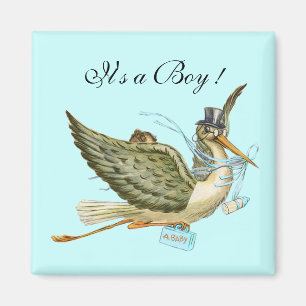 STORK BABY SHOWER MAGNET
