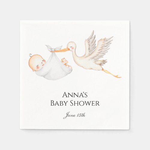 Stork Baby Shower  Napkins