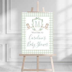 Stork Baby Shower Preppy Southern Foam Board