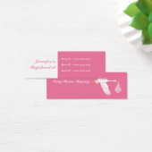 Stork Baby Shower Small Registry Card - Pink (Desk)