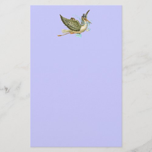 STORK BABY SHOWER STATIONERY