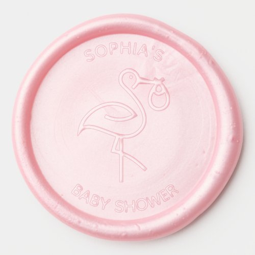 Stork Baby Stroller Baby Shower Gender Reveal Wax Seal Sticker