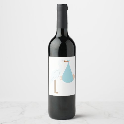 Stork Baby Wine Label