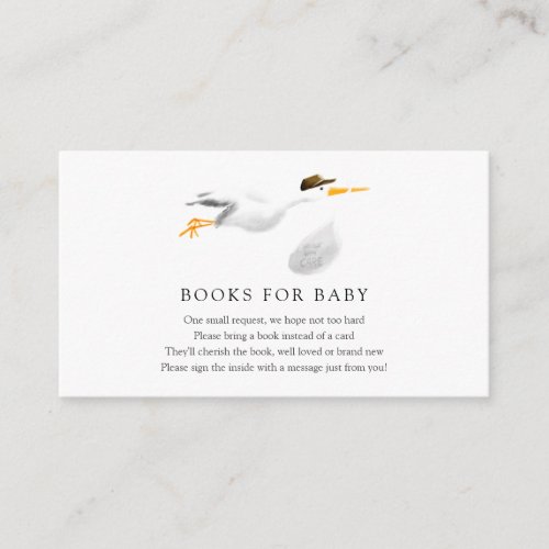 Stork Books for Baby insert card
