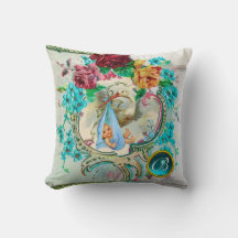 STORK BOY BABY SHOWER Floral Birth Boy Baby Stats