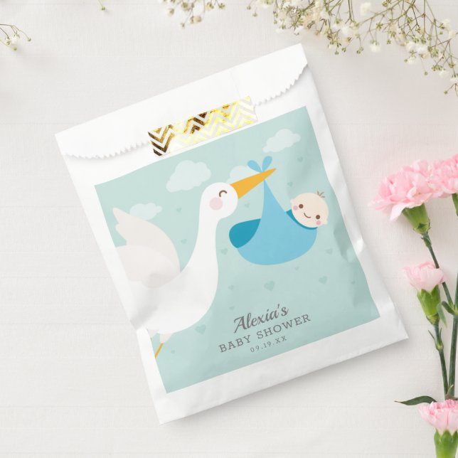 Stork Boy Bundle Baby Shower Favor Bag (Sealed)