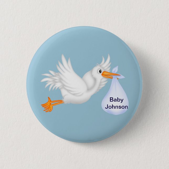 Stork Buttons For Boys (Front)