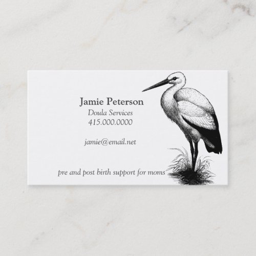 Stork Call The Doula Business Cards
